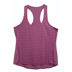 ATHLETA Lilac Striped Racer Tank
